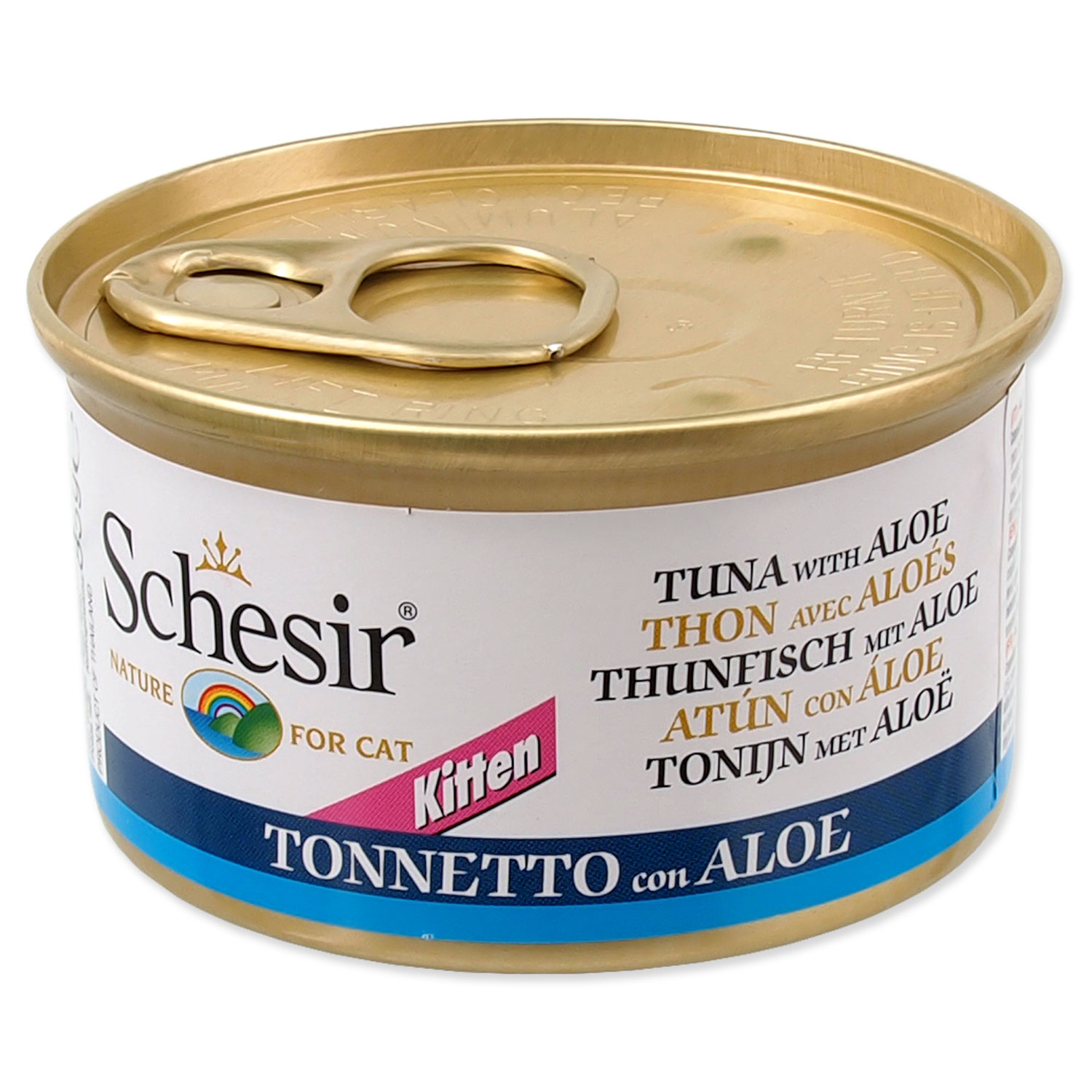 Konzerva SCHESIR Kitten tuňák + aloe, 85 g