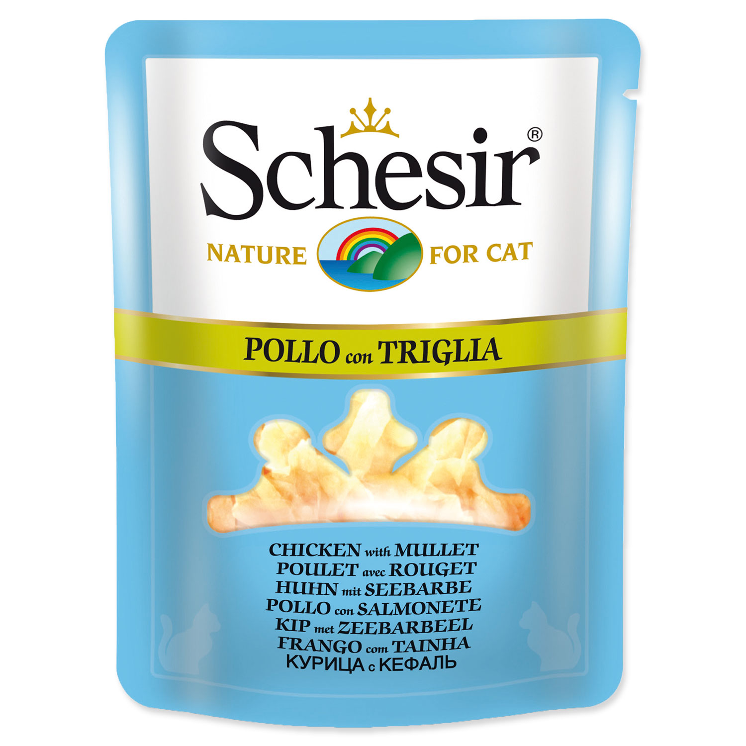 Kapsička SCHESIR Cat kuře + parmice ve vývaru