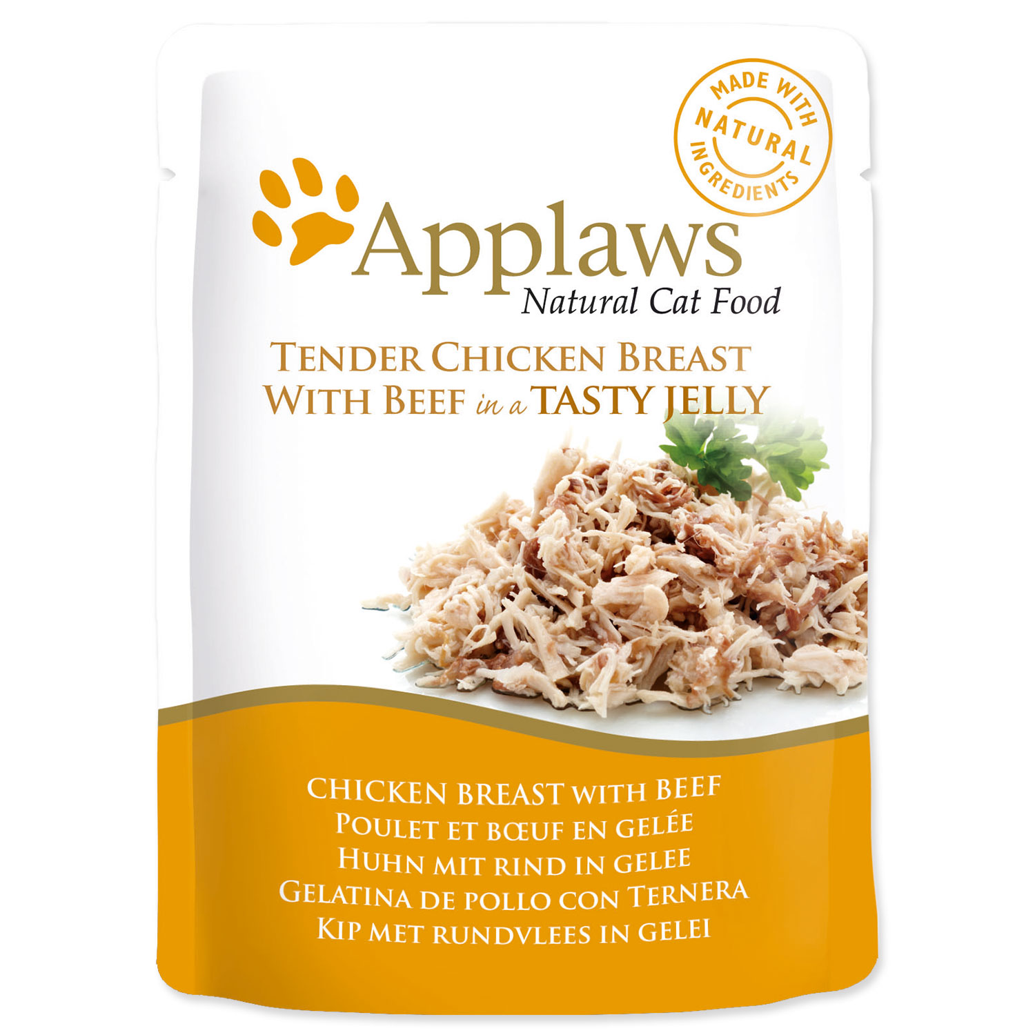 Kapsička APPLAWS Cat Pouch Chicken with Beef in Jelly, 70 g