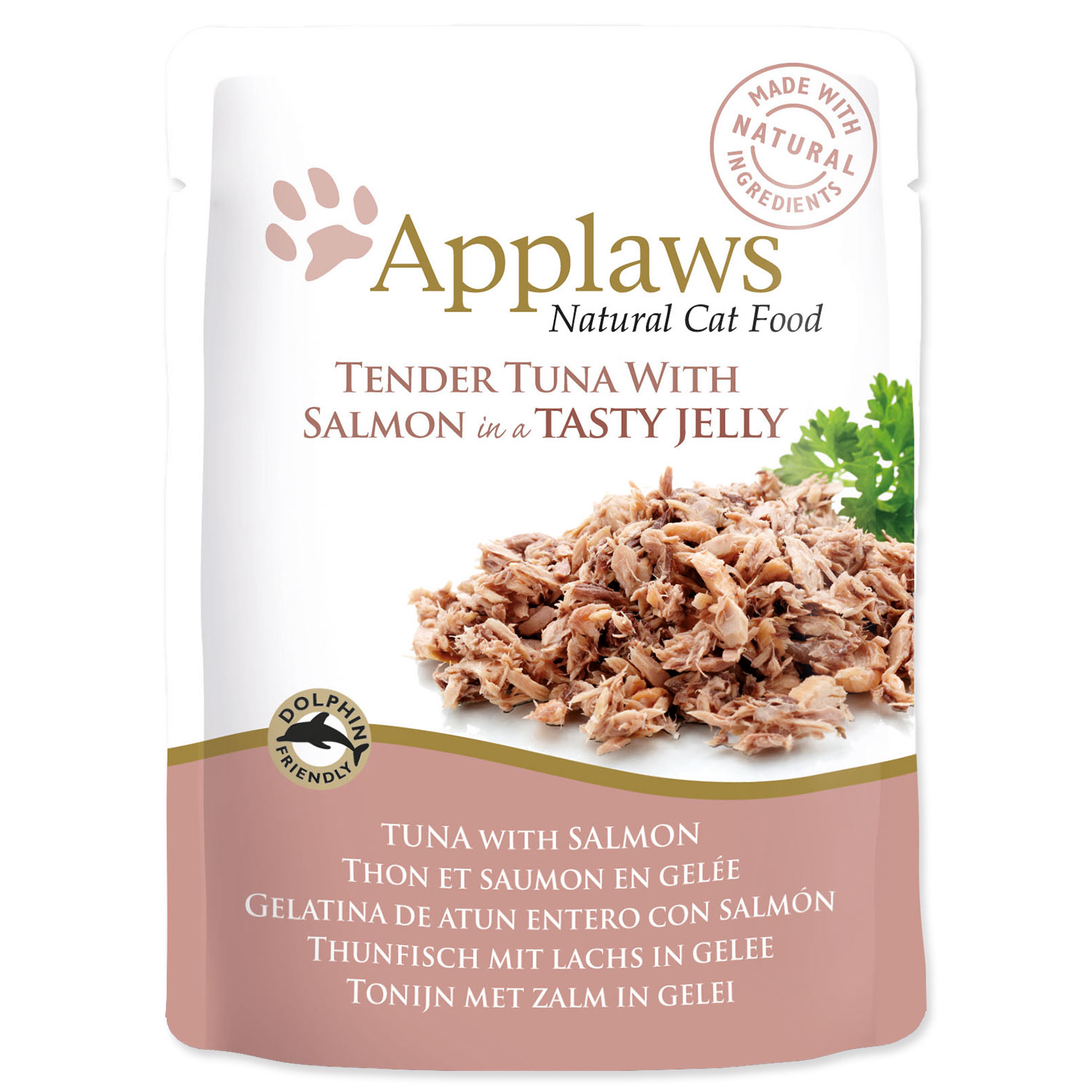 Kapsička APPLAWS Cat Pouch Tuna Wholemeat with Salmon in Jelly, 70 g