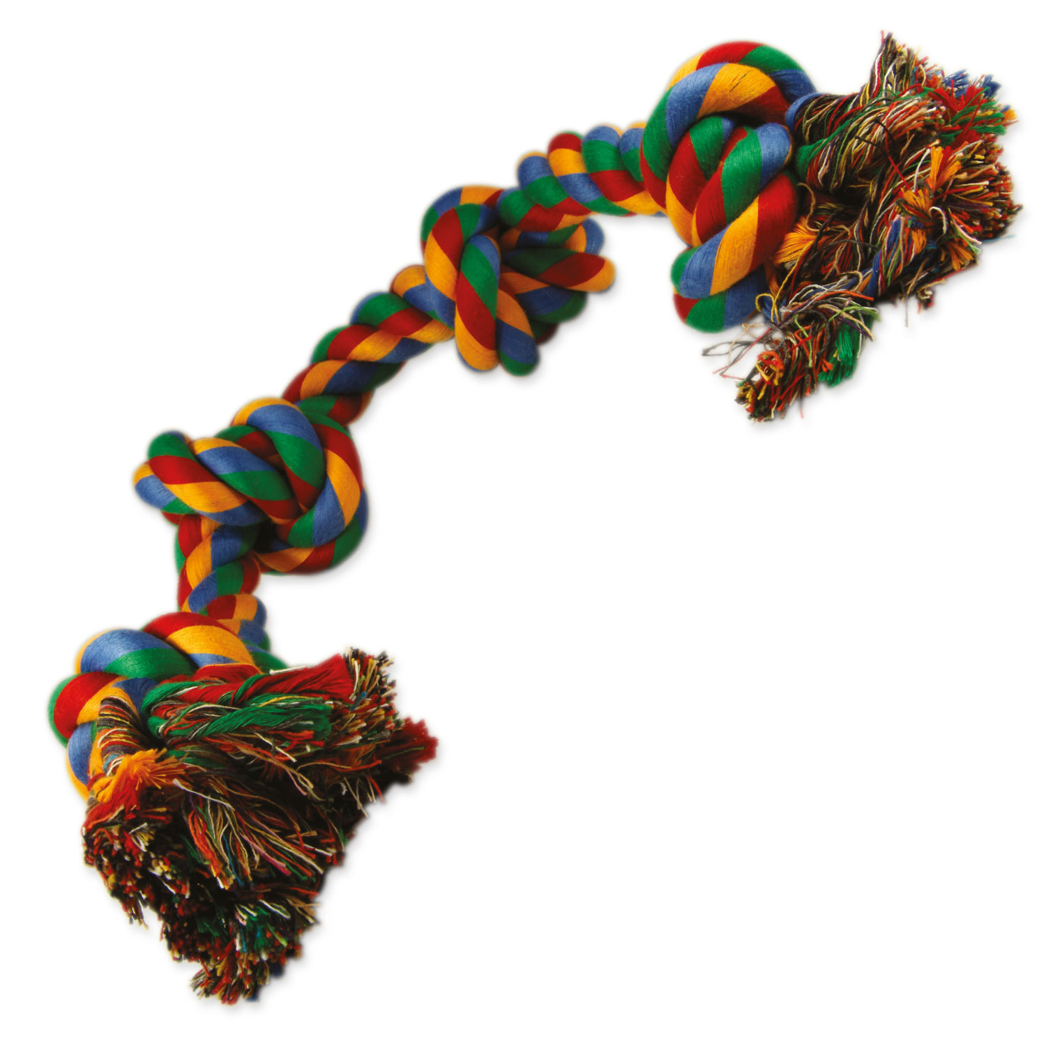 Uzel DOG FANTASY bavlněný barevný 4 knoty 60 cm, 1 ks