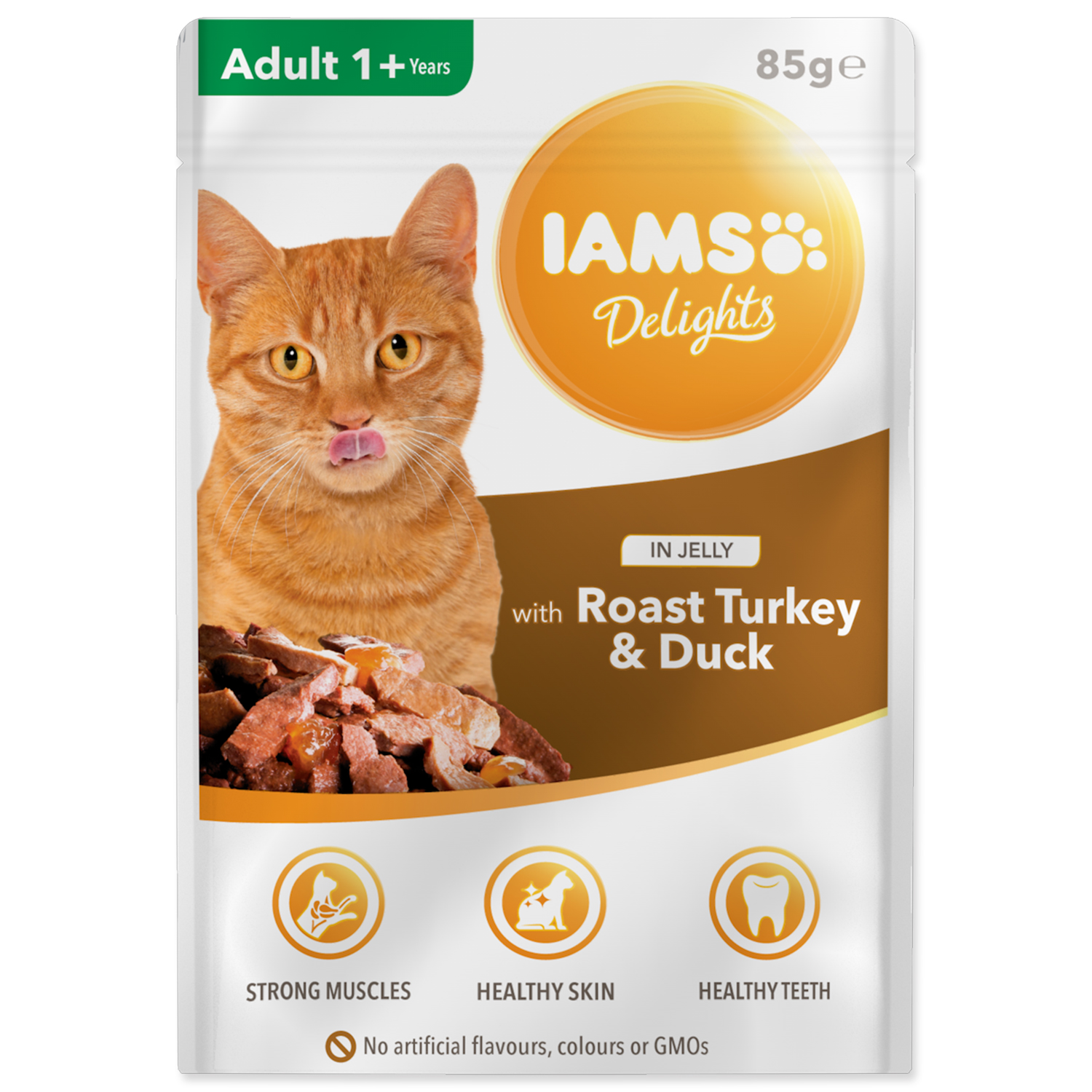 Kapsička IAMS Cat Delights Turkey & Duck in Jelly, 85 g