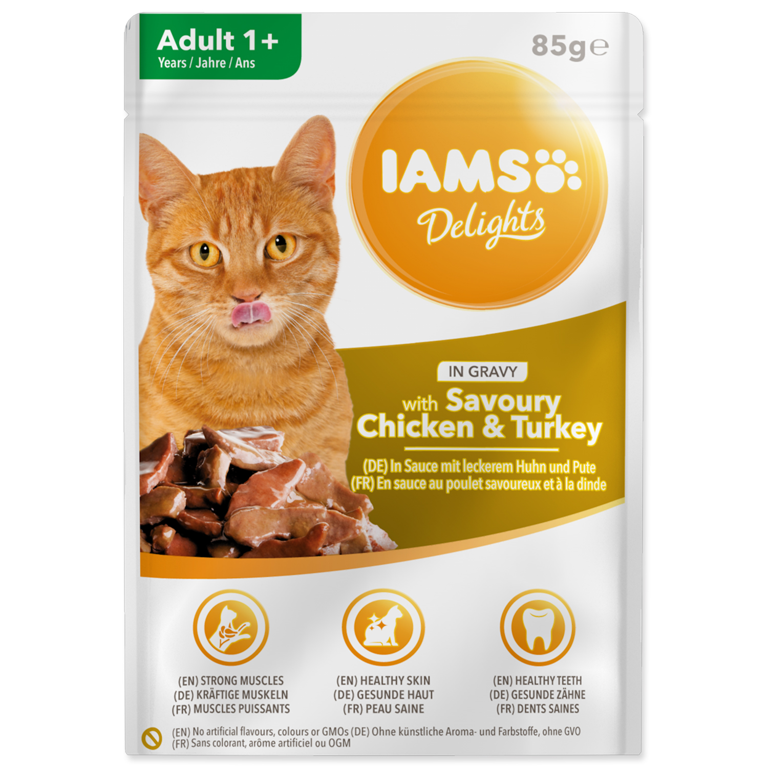 Kapsička IAMS Cat Delights Chicken & Turkey in Gravy, 85 g