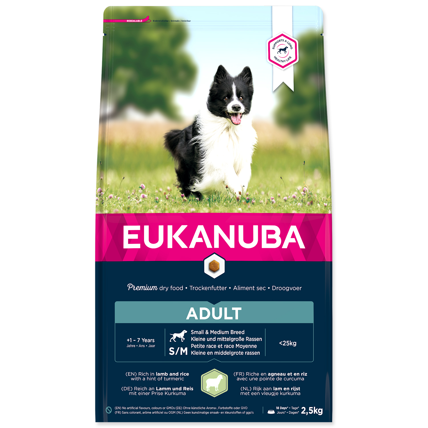 EUKANUBA Adult Small & Medium Breed Lamb & Rice 2,5 kg