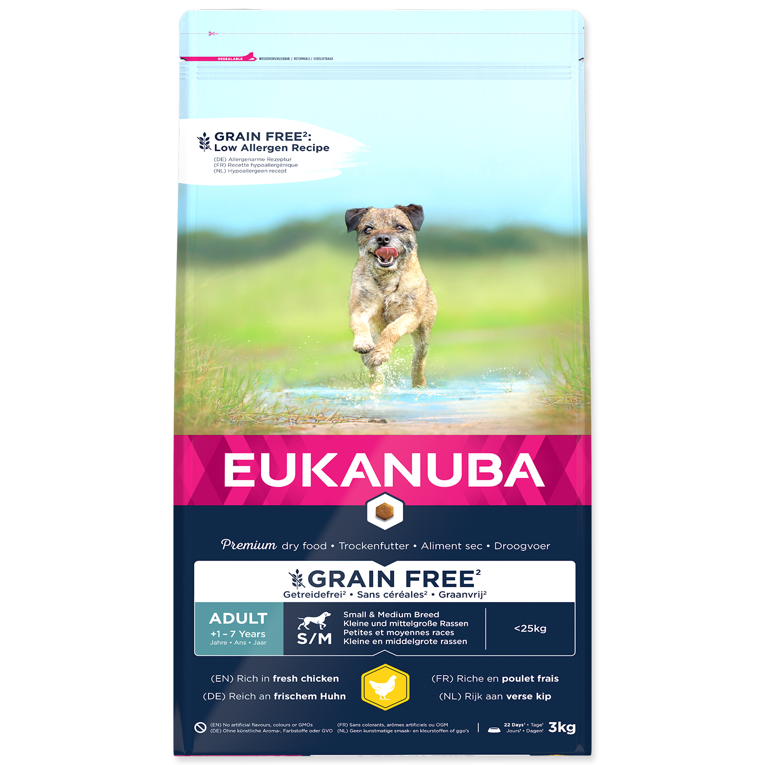 EUKANUBA Adult Small & Medium Grain Free Chicken 3 kg