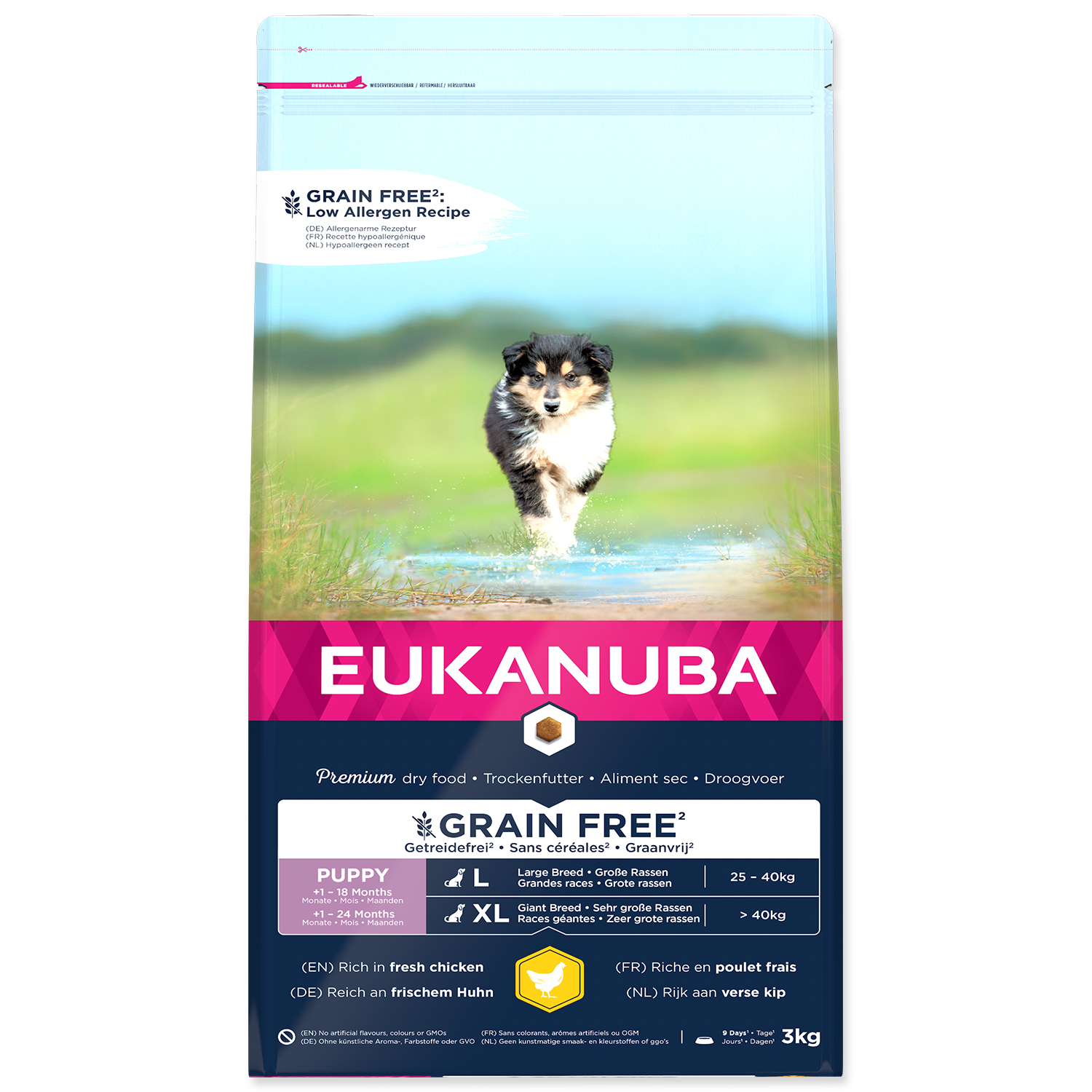 EUKANUBA Puppy &amp; Junior Large &amp; Giant Breed Grain Free Chicken 3 kg