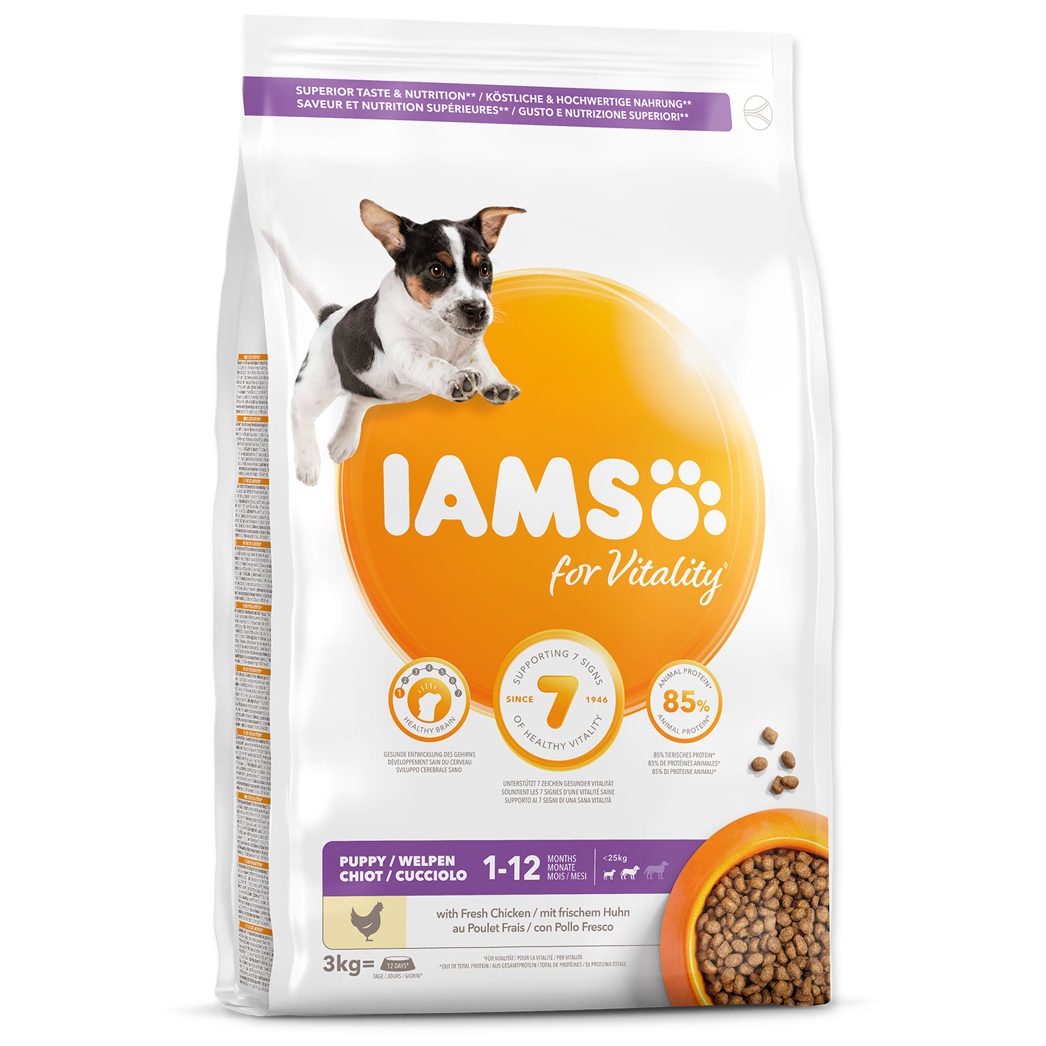 IAMS Dog Puppy Small & Medium Chicken, 3 kg