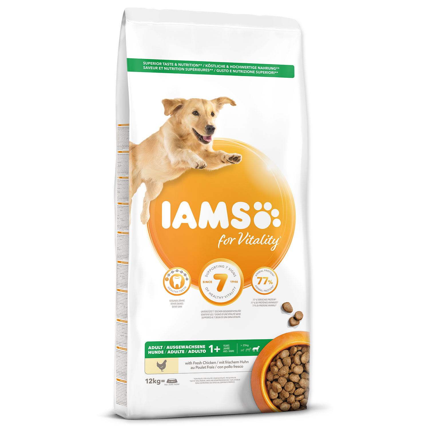 IAMS Dog Adult Large Chicken, 12 kg