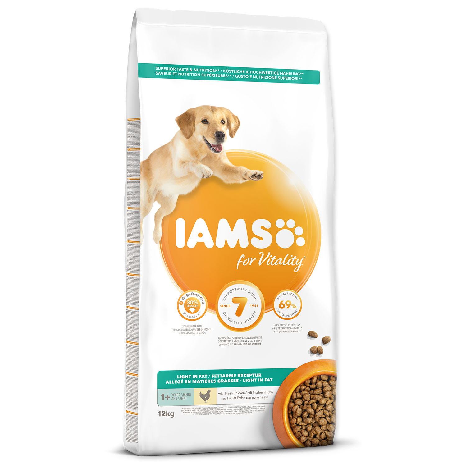 IAMS Dog Adult Weight Control Chicken, 12 kg