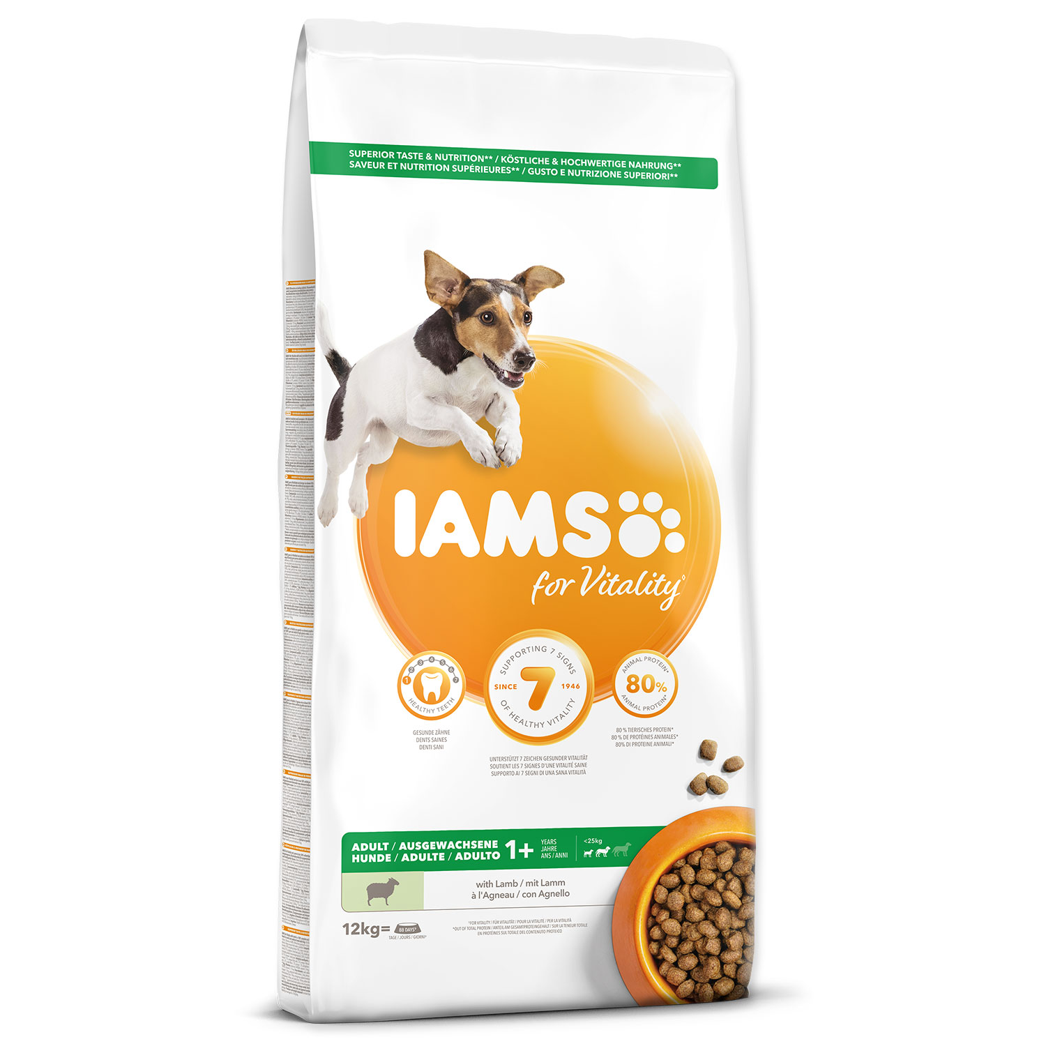 IAMS Dog Adult Small & Medium Lamb, 12 kg