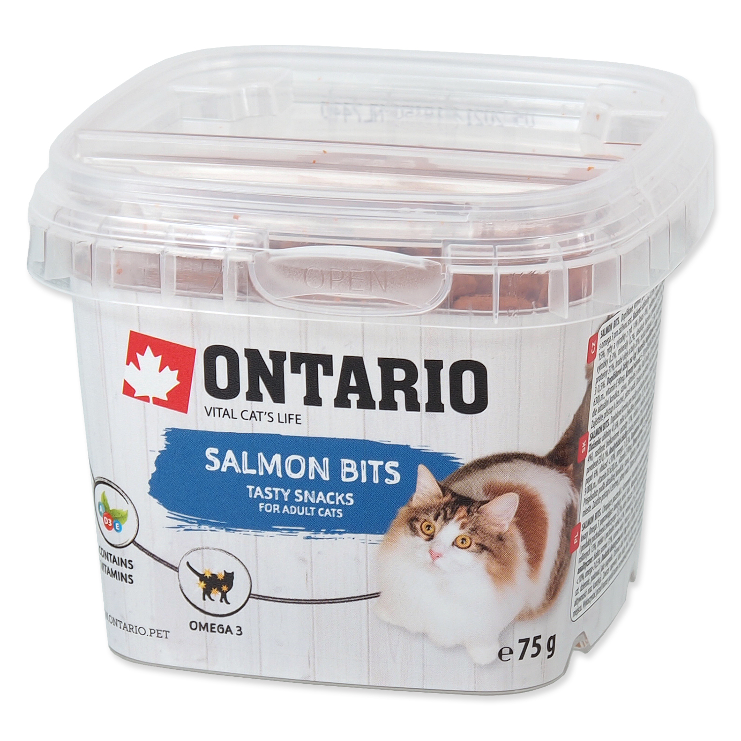 Snack ONTARIO Cat Salmon Bits, 75 g