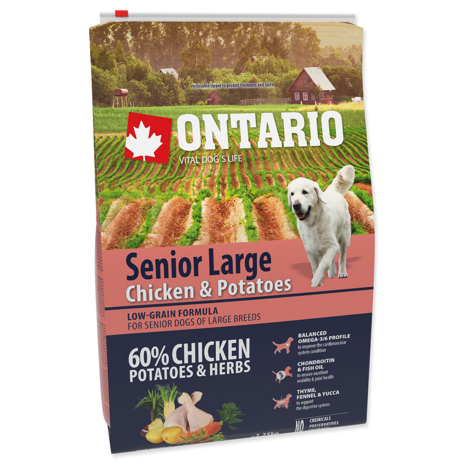ONTARIO Senior Large Chicken & Potatoes & Herbs 2.25 kg