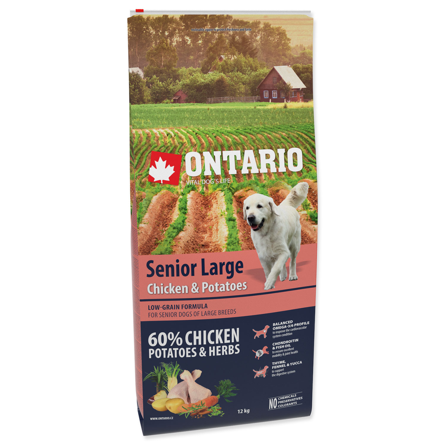 ONTARIO Senior Large Chicken & Potatoes & Herbs 12 kg