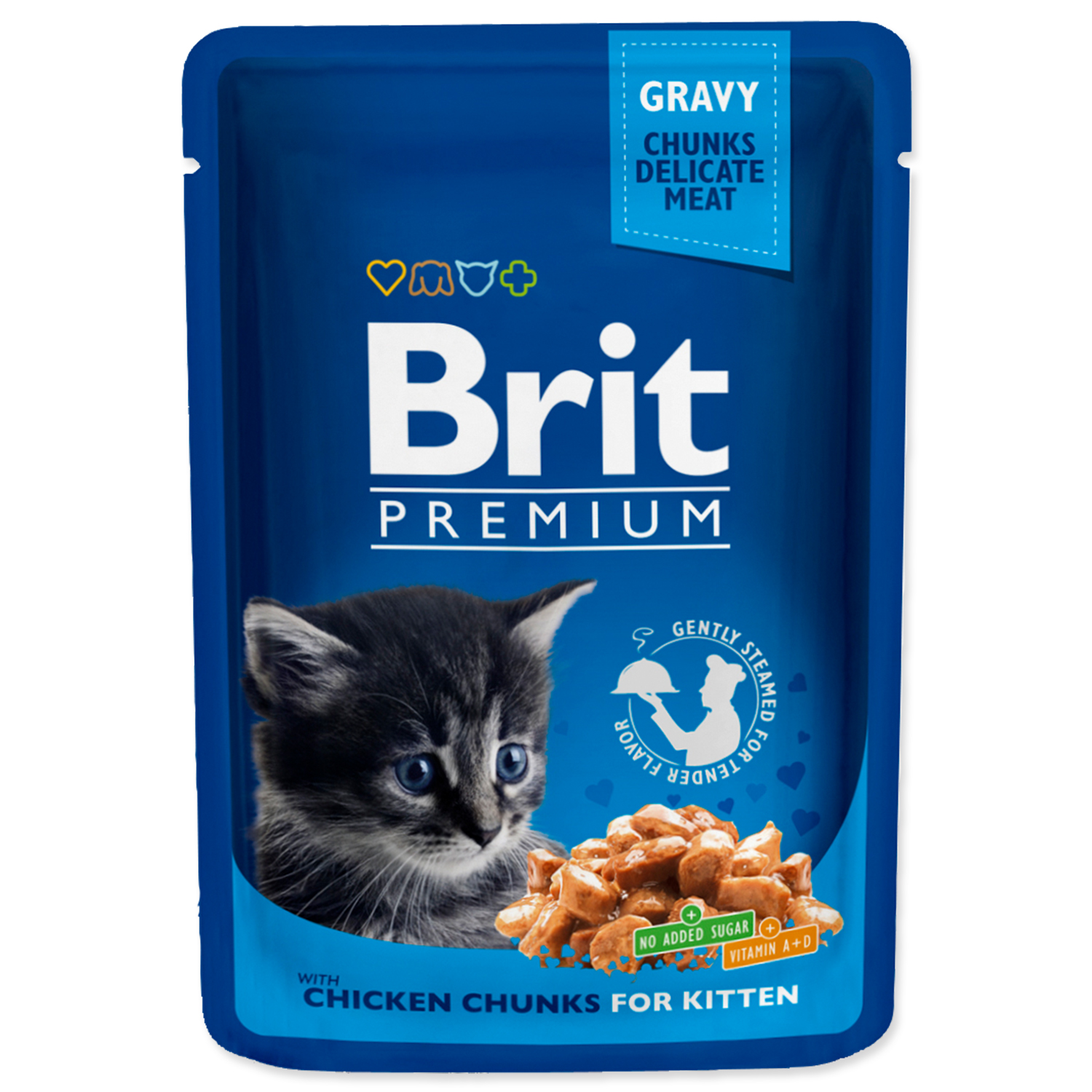 Kapsička BRIT Premium Kitten Chicken Chunks, 100 g