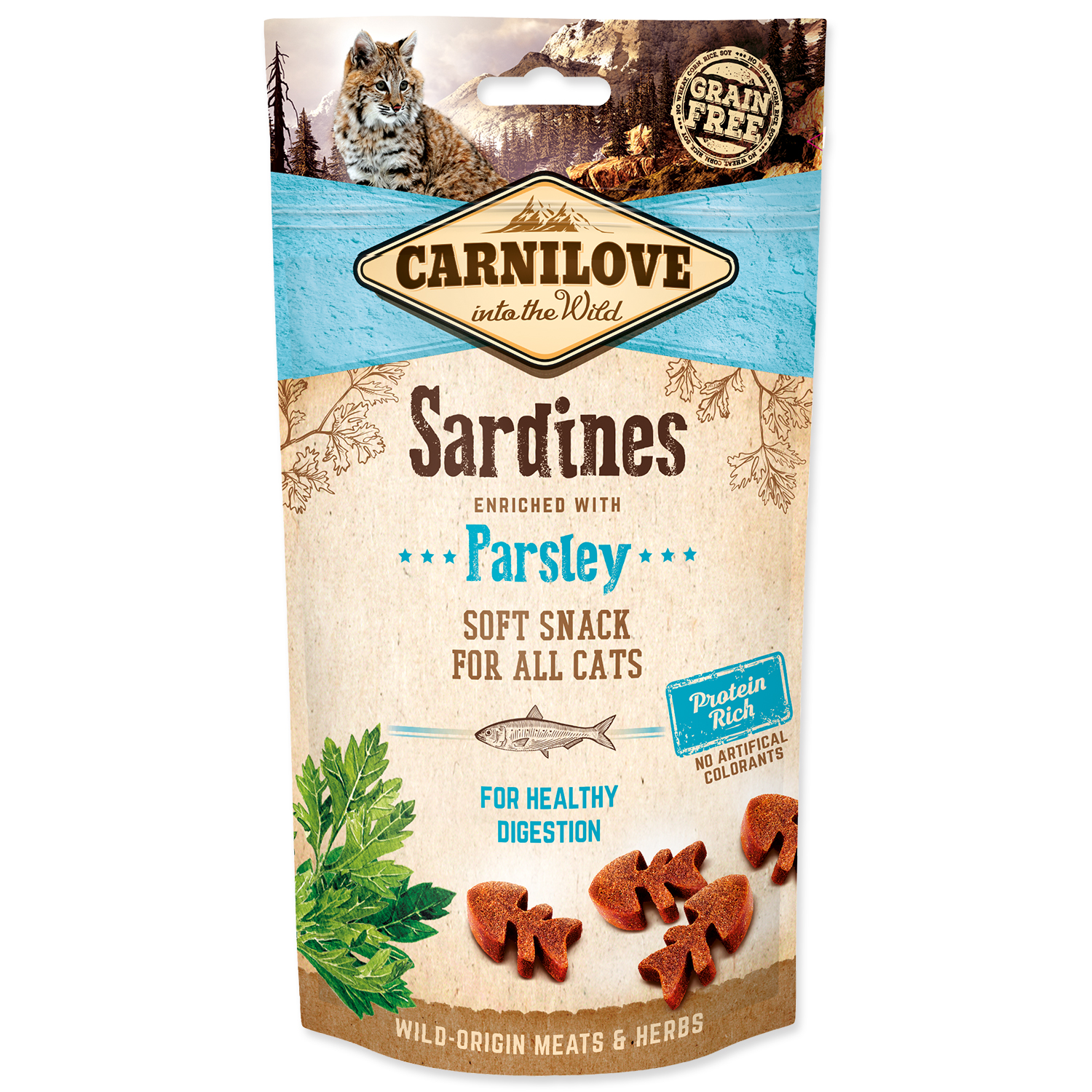 CARNILOVE Cat Semi Moist Snack Sardine enriched with Parsley