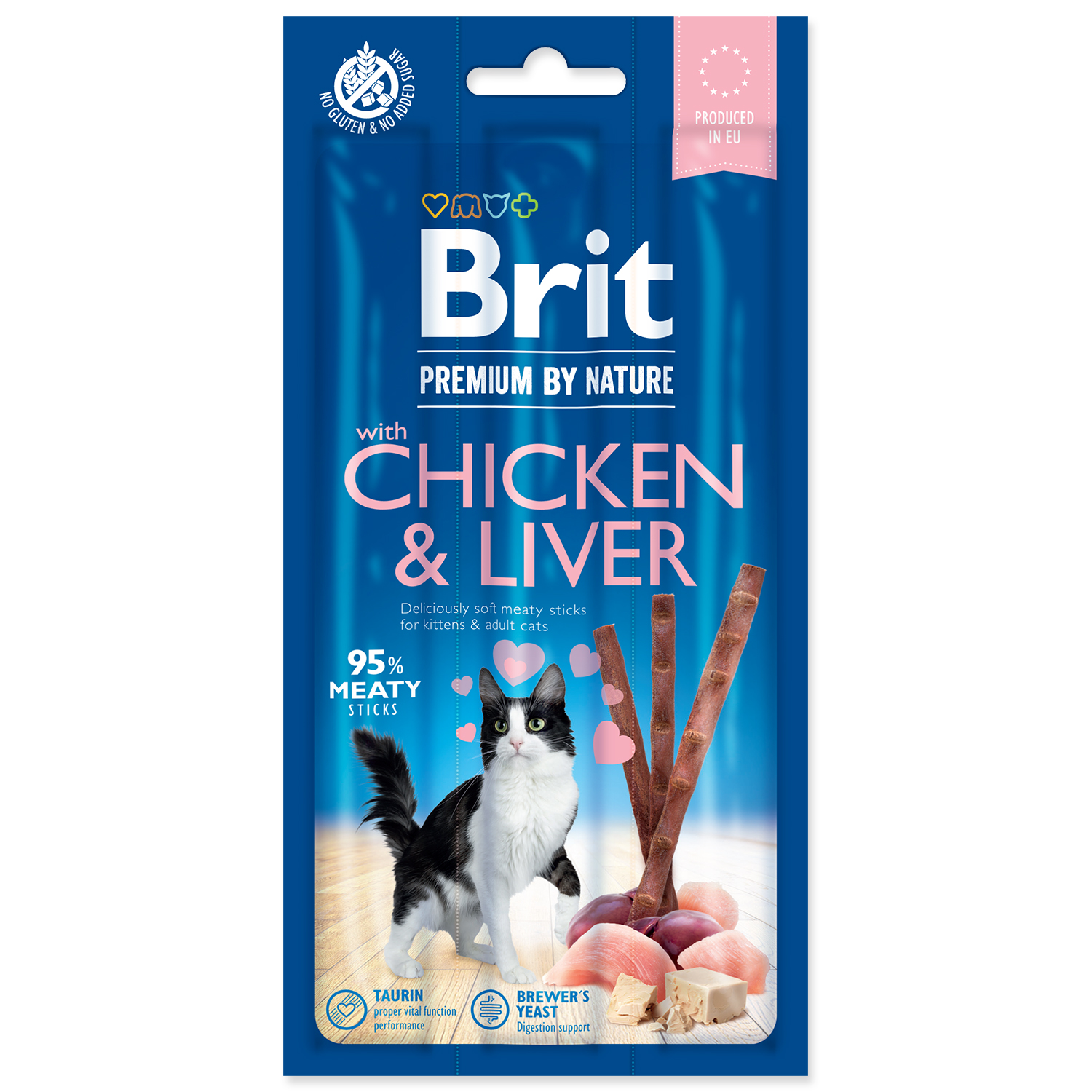 BRIT Premium by Nature Cat Sticks with Chicken & Liver, 3 ks