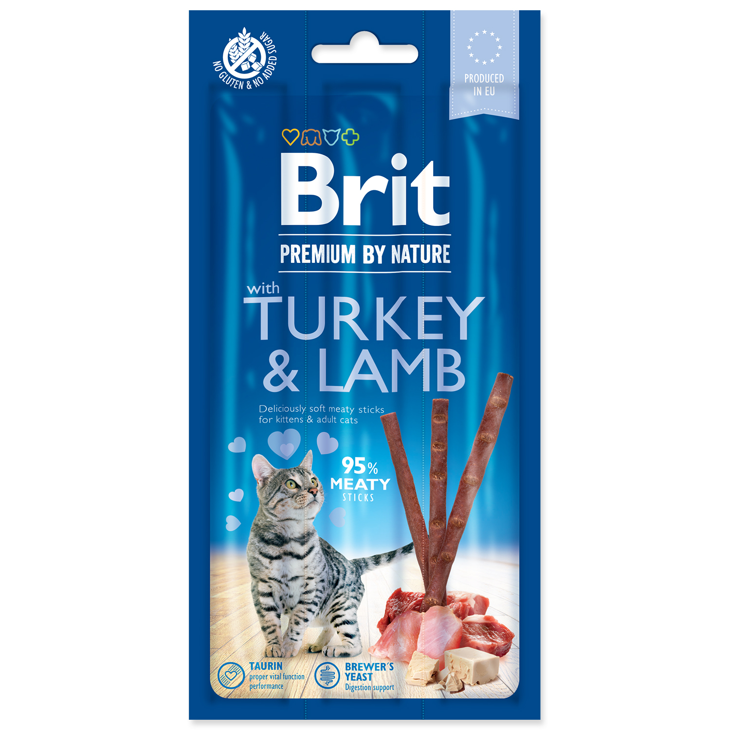 BRIT Premium by Nature Cat Sticks with Turkey & Lamb, 3 ks