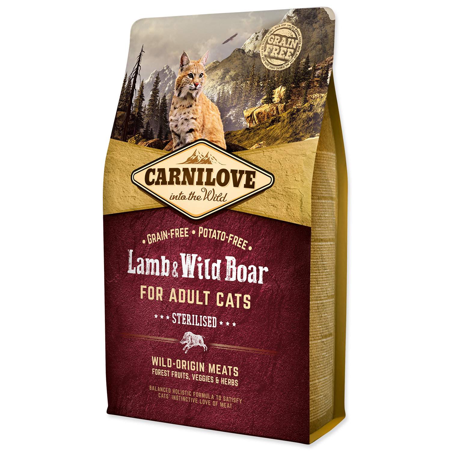 CARNILOVE Lamb and Wild Boar Adult Cats Sterilised 2 kg