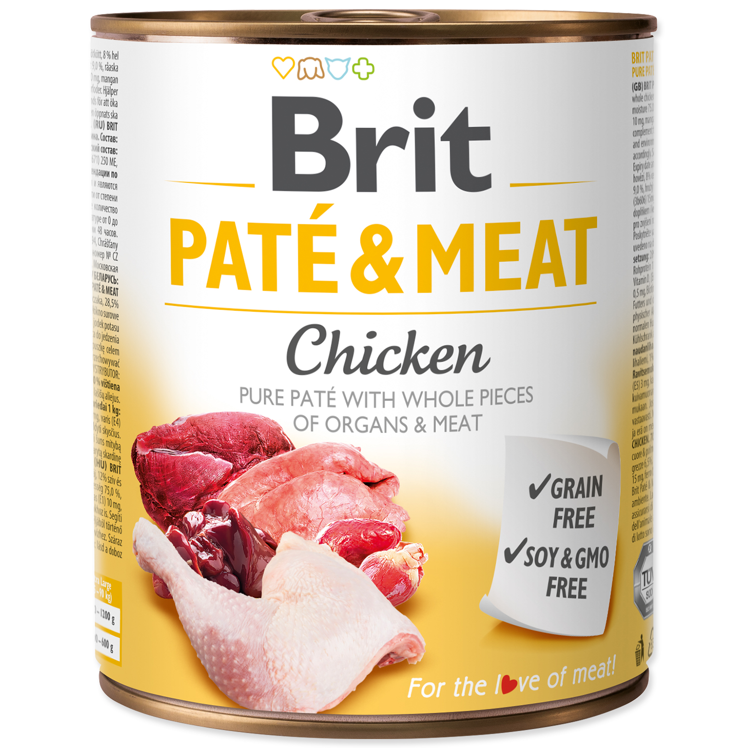 Konzerva BRIT Paté & Meat Chicken, 800 g