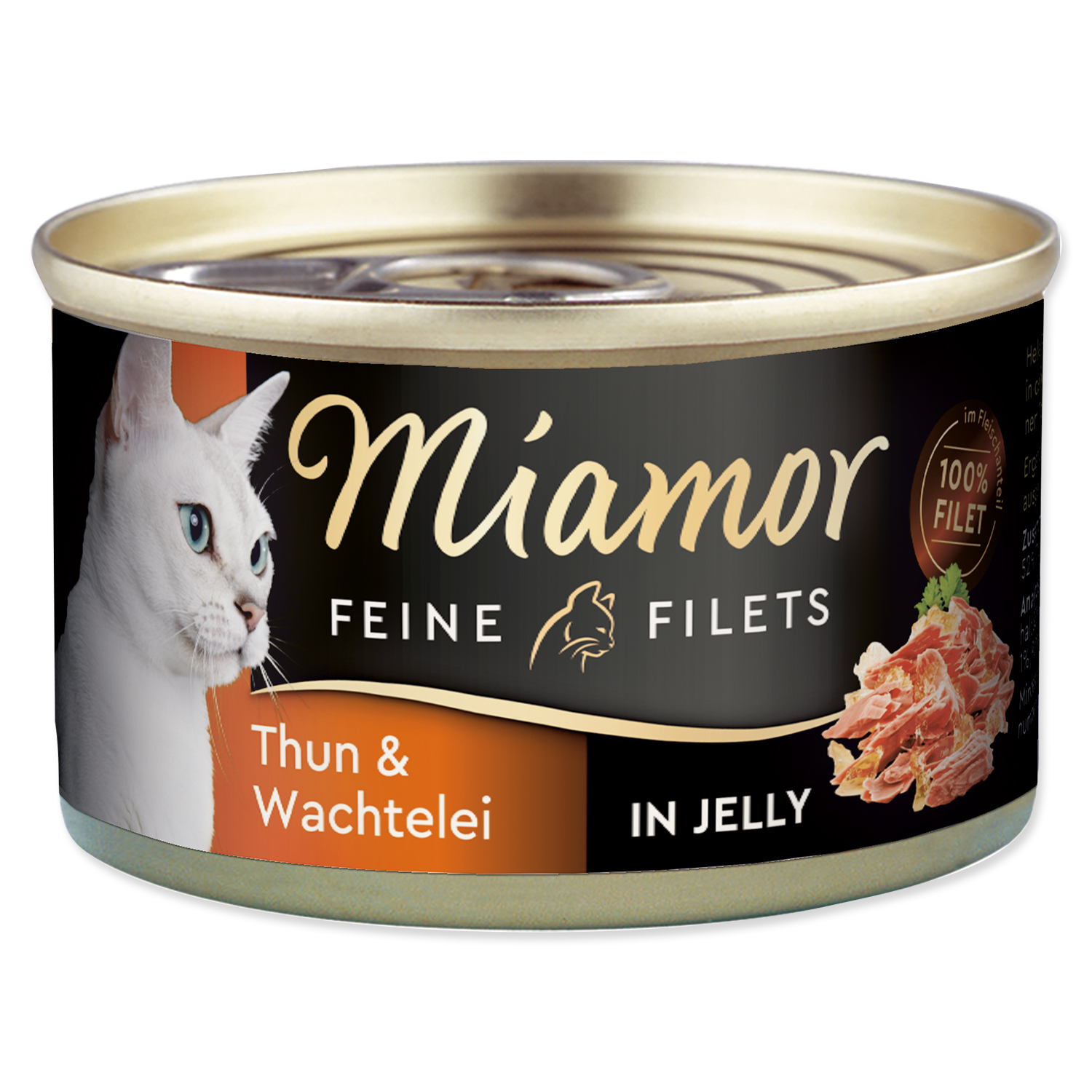 Konzerva MIAMOR Feine Filets tuňák + křepelčí vejce v želé, 100 g
