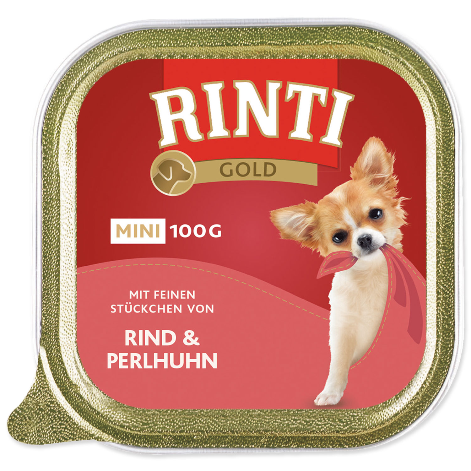 Vanička RINTI Gold Mini hovězí + perlička
