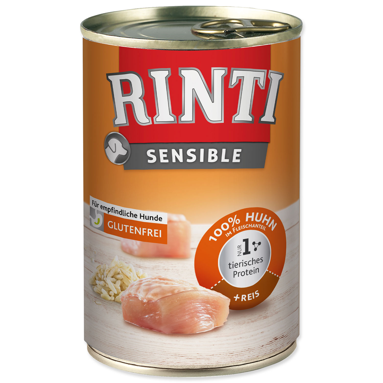 Konzerva RINTI Sensible kuře + rýže, 400 g