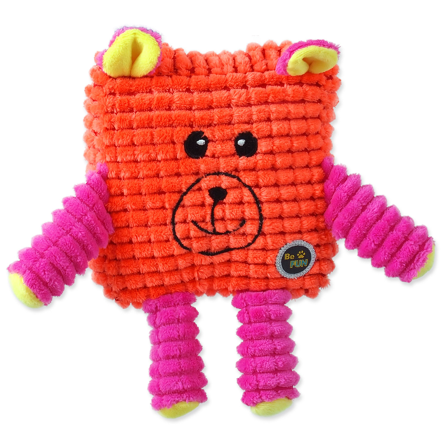 Hračka BeFUN CALYPSO senior čtverec oranžový 12,5 cm 1ks
