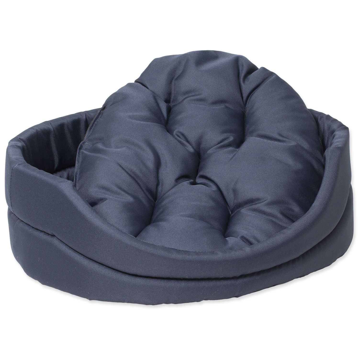 Pelíšek DOG FANTASY ovál s polštářem tmavě modrý 75 cm, 1 ks