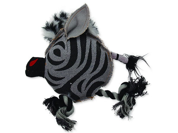Hračka DOG FANTASY textilní zebra 22 cm