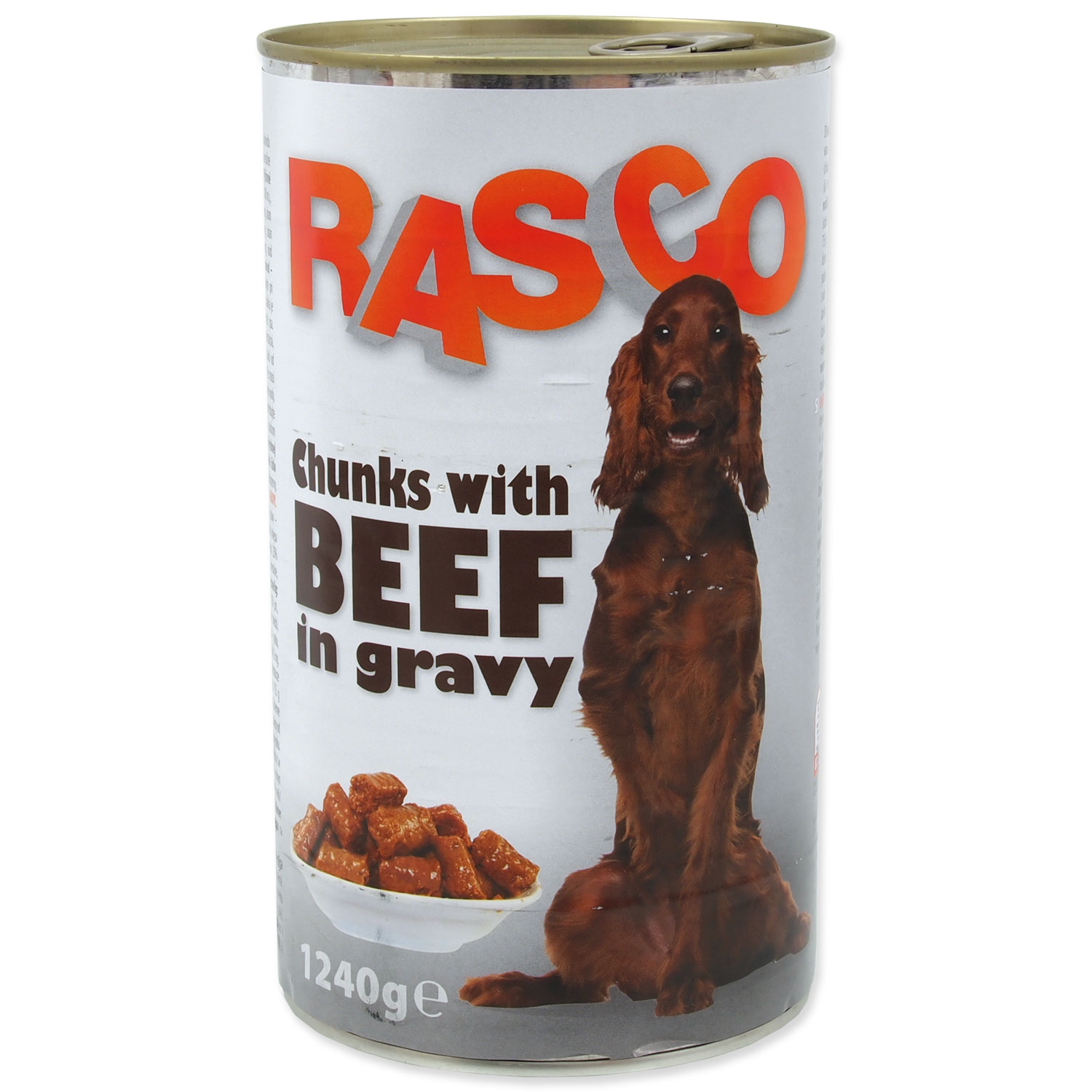 Konzerva RASCO Dog hovězí kousky ve šťávě