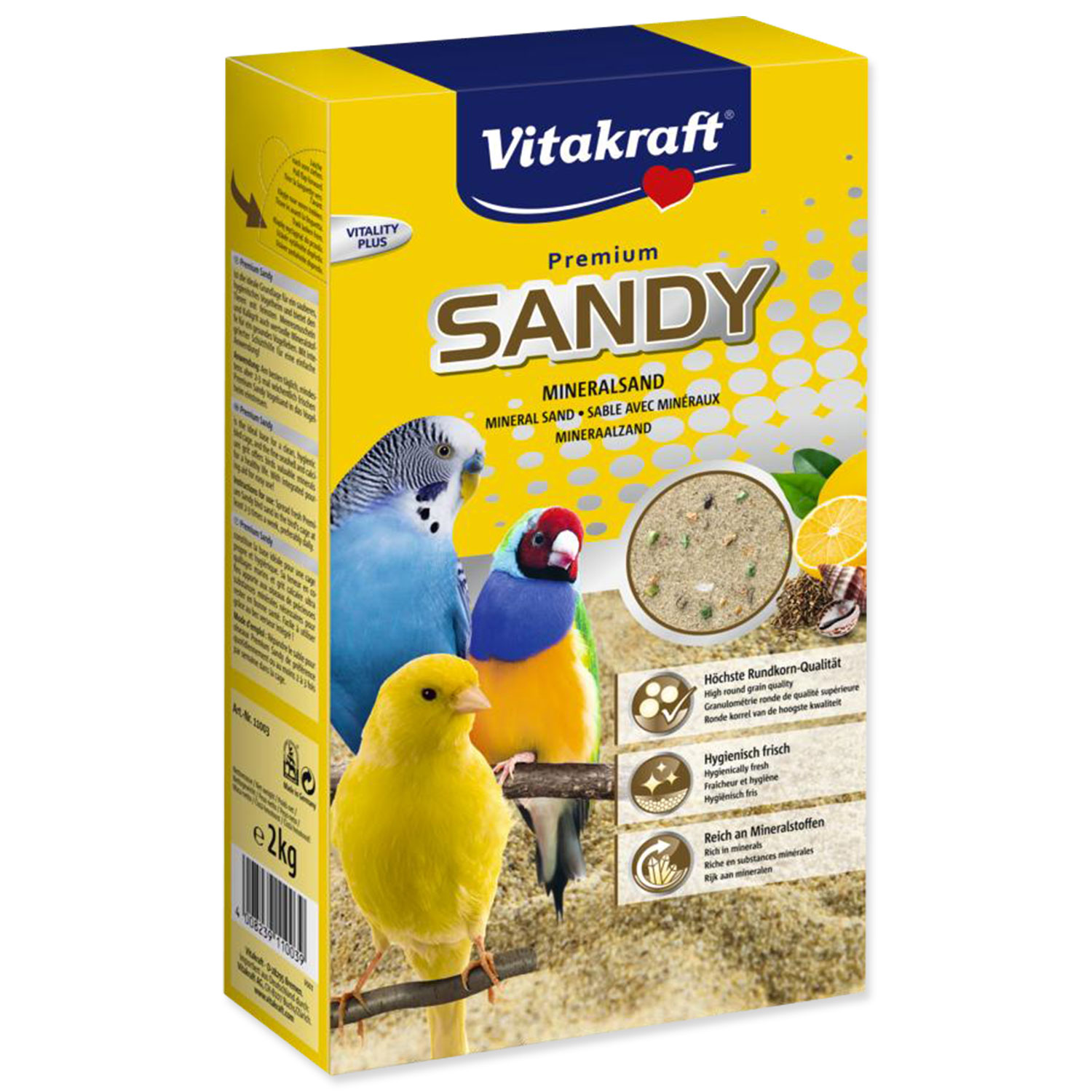 Písek VITAKRAFT Sandy pro malé papoušky, 2 kg