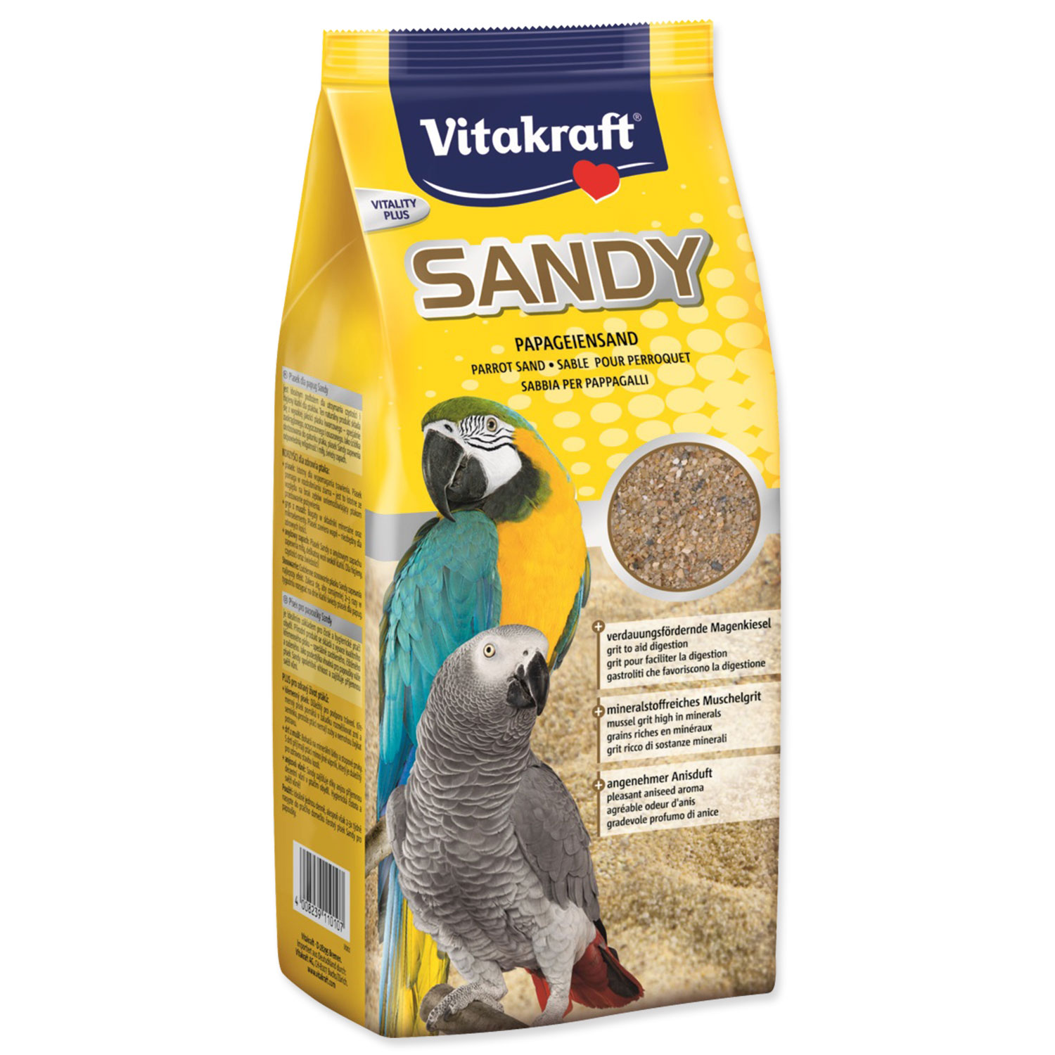 Písek VITAKRAFT Sandy pro velké papoušky, 2.5 kg