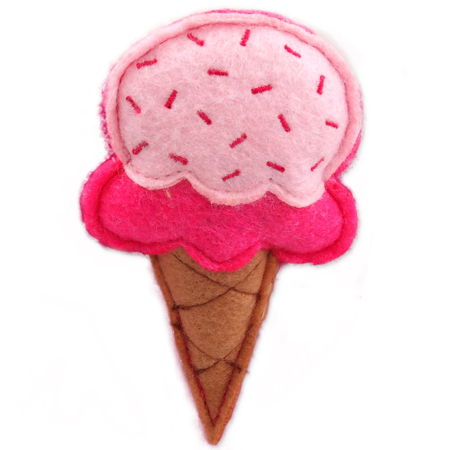Hračka LET`S PLAY zmrzlina s catnipem růžová 10 cm