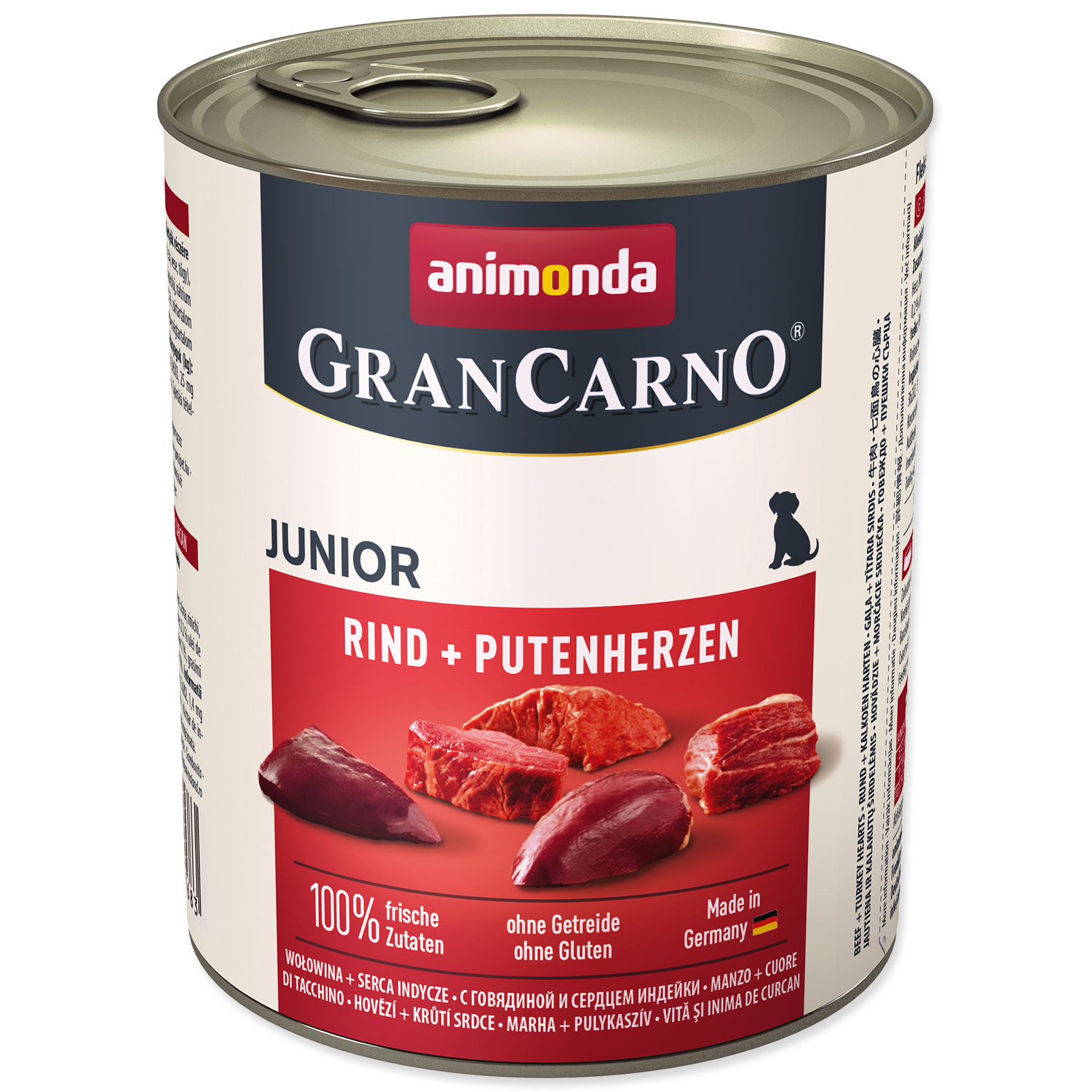 Konzerva ANIMONDA Gran Carno Junior hovězí + krůtí srdce