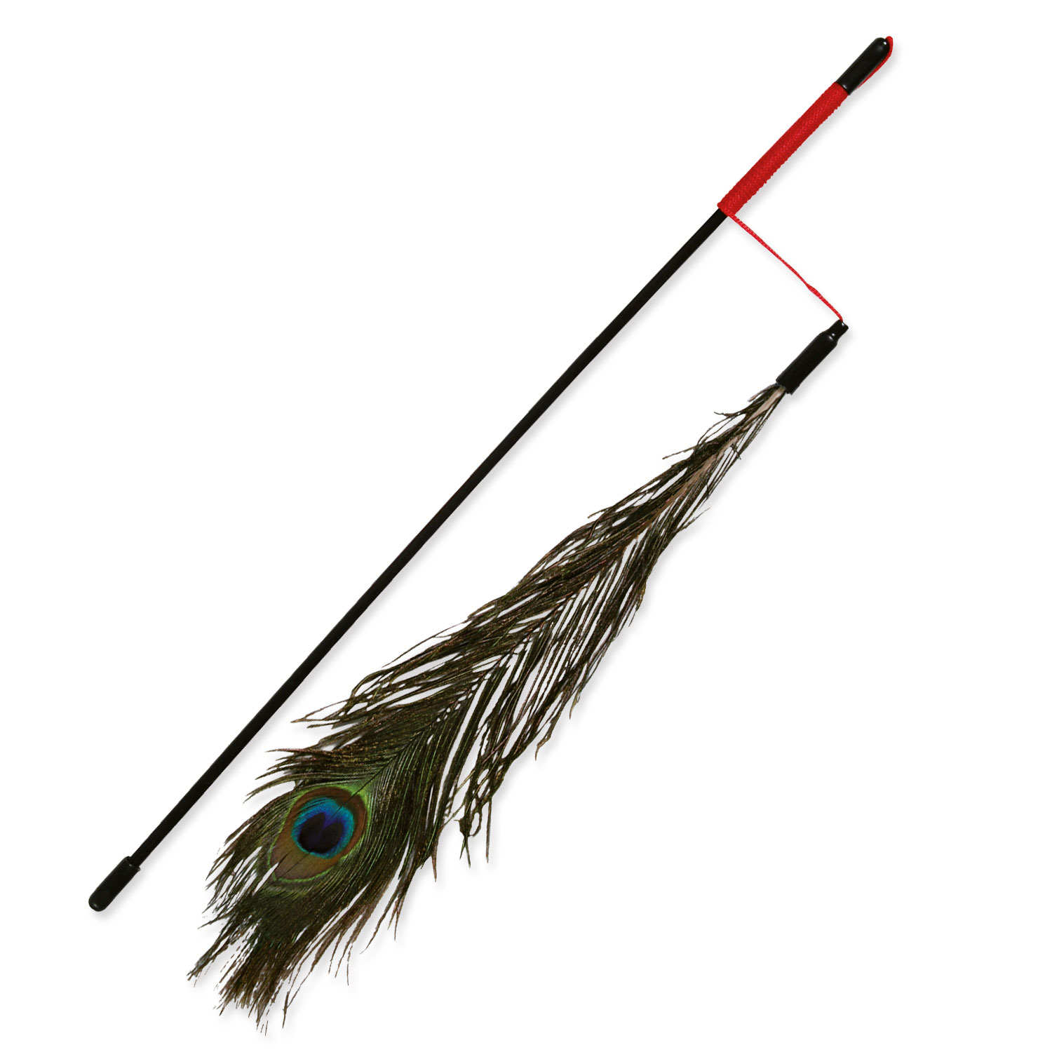 Hračka TRIXIE tyčka s pavím peřím 47 cm