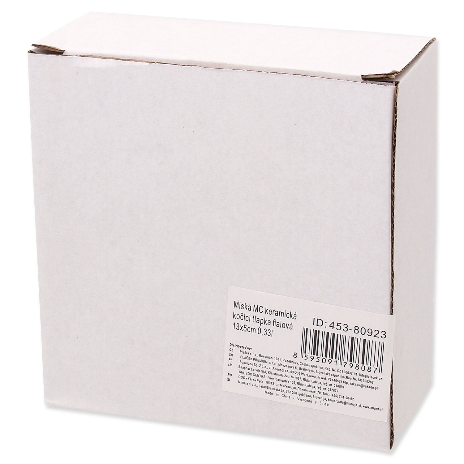 Miska MAGIC CAT keramická kočicí tlapka fialová 13 cm (0,33l)