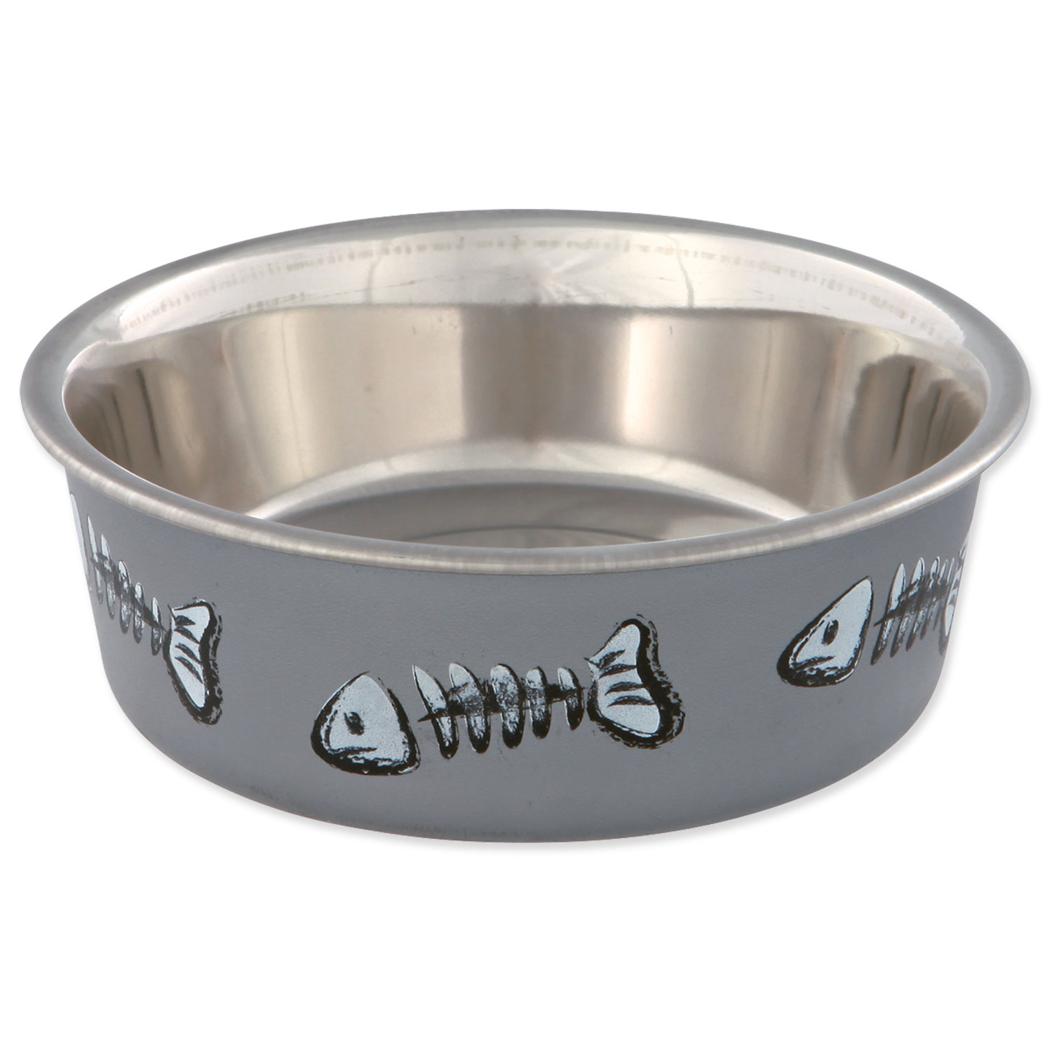 Miska nerezová vzor kostra rybky 12 cm (300ml)