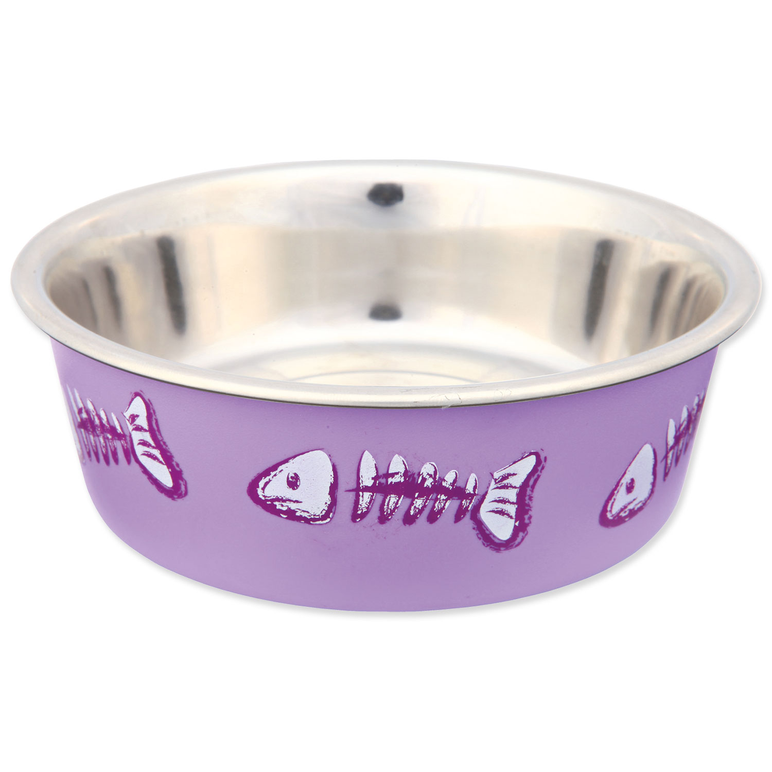 Miska nerezová vzor kostra rybky 12 cm (300ml)